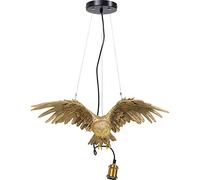 Kare Design Pendant Lamp Animal Owl, Gold, Height 60cm, Height Adjustable, Ceiling Light, Animal Motif, Home Decor, Decorative Lighting for Living Room, Bulb Not Included