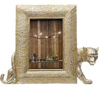 KARE Design Photo Frame Leopard, Silver, 13x18 cm, Picture Frame, Lacquered, Glossy, Wall Decor, Glamour, Leopard Motif, Modern, Timeless, Minimalist, Living Room