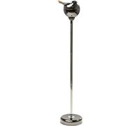 Kare Design Floor Ashtray Spheric Gunmetal, Black, Steel Chromed, Height-Adjustable, Modern Pedestal Ashtray with Lid, 72x13x13 cm (H/W/D)