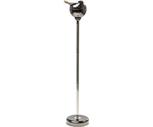 Kare Design Spheric Standing Ashtray, Silver, 72 x 13 x 13 cm, Floor Ashtray, Height Adjustable, Hotel Look, Chrome-Plated Steel, Industrial, Metal, Space Saving, Gunmetal