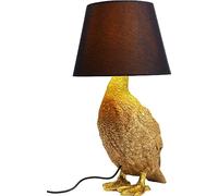 Kare Design Table Lamp Animal Duck, Gold, Cotton Shade, Bedside Lamp, Elegant Lighting, Room Decor, Bedroom, Living Room, Bulb not Included, 58 x 30.5 x 35 cm