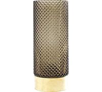Kare Design Vase Barfly, Dark Green, Glass Coloured, Modern Round Vase for Flowers, Handblown, Table Decoration, Room Decor, Home Decor for Living Room, Hallway, Bedroom, 25x11x11 cm (H/W/D)