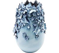 Kare Design Deko Vase Butterflies, light blue, ceramic vase for artificial plants, butterfly motif, 35cm