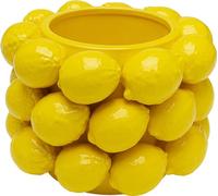 Kare Design Vase Lemon Juice, Yellow, Porcelain, Modern Kitchen Décor | 20x27x27 cm, Flower Vase, Table Decoration, Fruit Motif, Glazed, Design Object, Deco Object