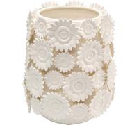 Kare Design Vase Sunflowers, White, Height 29 cm, Porcelain, Sunflower Motif, Decorative Style, For Flowers, Art Inspired, for Table, Living Room, Bedroom
