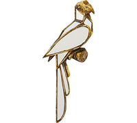 Kare Design Wall Decoration Parrot Mirror, gold, glass mirrored, polyresin frame, wall mirror for living room, hallway, bedroom, handmade, 43x15x3,2cm (H/W/D)