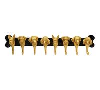 Kare Design Wall Hook Rack Dog Family, Gold/Black, 69 cm, Dog Motif, Home Decor, Wall Organizer, Funny Sculpture, for Coat and Hat, Enterway Decorative Style, Hallway, Office