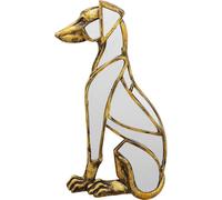 Kare Design Wall Object Dog Mirror, Gold, Elegant, Wall-Mounted, Decorative Home Accessories, Gift, Room Decor, Home Decoration for Living Room, Bedroom, Hallway, Home Office, 38x24x4 cm
