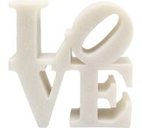 Kare Designer Decorative Object Soft Love, White, Accessory, Living Room, Decoration for Shelves or Sideboards, Decorative Scultpur, Decoration, 19 x 19 x 6 cm (H x W x D)