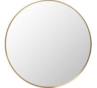Kare Designer Wall Mirror Simple Gold 90 cm Diameter Mirror with Frame Hallway Living Room Bedroom