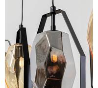 KARE Diamond Fever Dining pendant light black 5-bulb linear