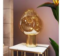 KARE Dough table lamp with glass shade, gold