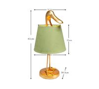 KARE Duck table lamp, green, linen, height 61 cm, E27