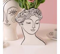 KARE Favola Lady vase, height 25 cm, ceramic, black/white