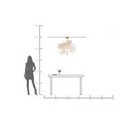 KARE Feather Palm pendant light, white, feathers, Ø 87 cm, G9