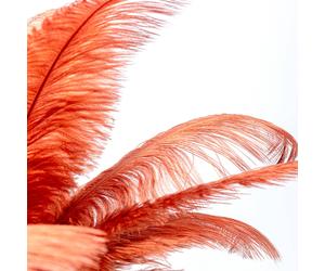 KARE Feather Palm table lamp feathers, rust red