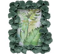 Kare Ginkgo Leaf Design Picture Frame, 10 x 15 cm, Green, Standing and Horizontal, Wall Mounting, Hand-Painted, Artwork, Living Room