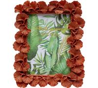 Kare Ginkgo Leaf Design Picture Frame, 13 x 18 cm, Orange, Standing and Horizontal, Wall Mounting, Hand-Painted, Artwork, Living Room