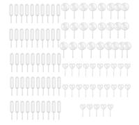 Kare & Kind 100 Pcs (4ml) Liquid Dropper Pasteur Pipettes - Clear Translucent Infuser- 50x Rectangular, 25x Heart and 25x Round-Shaped - for Cakes, Cupcakes, Strawberry, Chocolates - Easy Squeeze