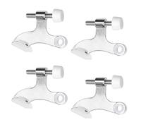 Kare & Kind 4X Nickel Hinge Pin Door Stoppers - Door Stops for Hinge - with Protective Bumper Tips - Easy to Install - Prevents Wall and Door Damage - Heavy Duty and Adjustable
