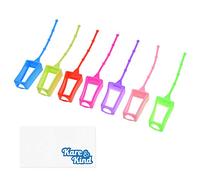 Kare & Kind 7X Silicone Hand Sanitizer Protective Cases (Empty) - Soft Smooth Holders for 30ML Bottles - Comes with Soft Adjustable Loops for Backpacks, Keychains - Use for Travel, Home