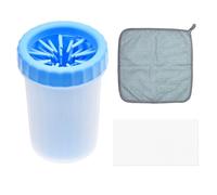 Kare & Kind Dog Paw Cleaner - Portable Washer Pet Cleaning Brush for Bathing and Grooming - Removes, Dirt, Mud, Debris - Soft Silicone Bristles Gentle for Pets - Also Includes Microfiber Cloth