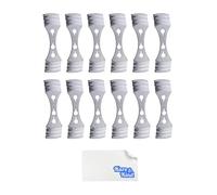 Kare & Kind Metal Candle Wick Holders Centering Device - 12 Pack - Wick Stabilizer for Candle Making - Durable Metal - 3.7 inches in Length (Silver)