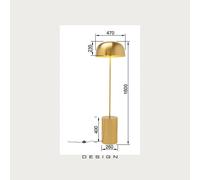 KARE Loungy floor lamp, gold-coloured, metal, 160 cm, E27