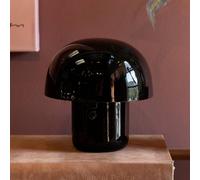 KARE Mushroom table lamp, black, metal, 20 cm, E14