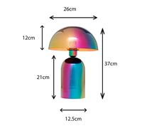 KARE Rainbow table lamp, multicoloured, steel, 37 cm, E27