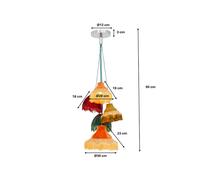 KARE Saloon Fringes pendant light, multicoloured, 5-bulb, E14