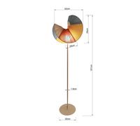 KARE Sella floor lamp, beige, steel/cotton, 161 cm, G9