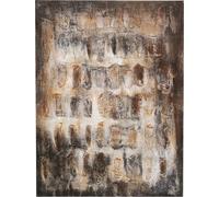 Kare Shadows Design Canvas Picture 120 x 90 cm Brown Canvas Picture Solid Wood Frame Acrylic Paint Hand-Painted Details Abstract Modern Living Room