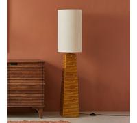 KARE Siena floor lamp, orange, cotton/stoneware, 123 cm