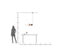 KARE Sugar pendant light, multicoloured, glass, 72 cm, G9