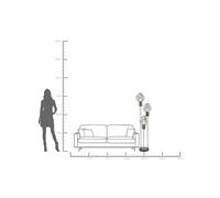 KARE Supernova floor lamp, smoky grey, glass, 160 cm, E27
