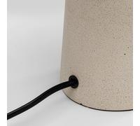 KARE table lamp Bollie, concrete base beige, opal glass height 31 cm