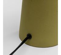 KARE table lamp Bollie, concrete base green, opal glass, height 31 cm