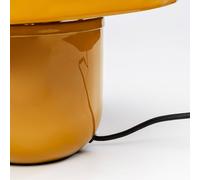 KARE table lamp Mushroom, yellow, enamelled steel, height 27 cm