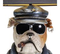 KARE table lamp Punk Dog, blue-grey, lampshade textile