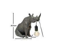 KARE table lamp Sitting Rhino, grey, 39 cm high, E27
