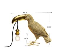 KARE Toucan table lamp, gold-coloured, 42 cm high, E27