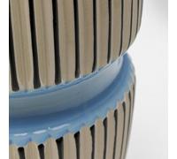 KARE Vase Calabria, blue/beige, porcelain, handmade