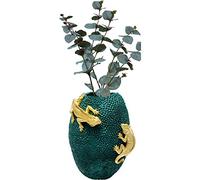 Kare Vase Chameleon Jack Fruit 39, Object: polyresin, base: marble, Gold, 39 x 39 x 39