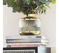 KARE Vase LA Noble, height 18 cm, glass, gold/clear, handmade
