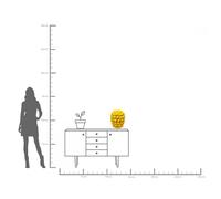 KARE Vase Lemon Juice, height 40 cm, Ø 31 cm, porcelain, yellow