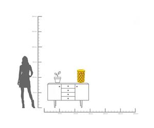 KARE Vase Lemon Juice, height 43 cm, Ø 26 cm, porcelain, yellow