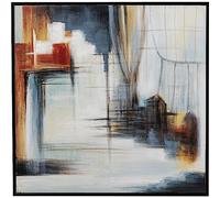 Kare Visione Front Design Framed Picture, 100 x 100 cm, Multi-Colour, Canvas, Wall Decoration, Artwork