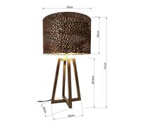 KARE Wildlife table lamp, brown, steel, height 51 cm, E27