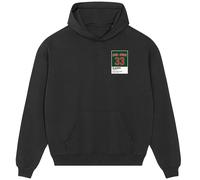 Kareem Abdul Jabbar 33 Bucks Jersey Frame Men's Hoodie - Black / 3XL